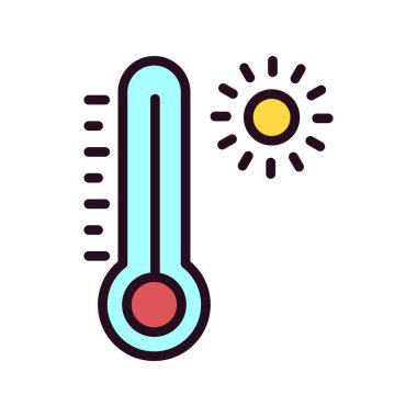 termometre düz biçim vektörü