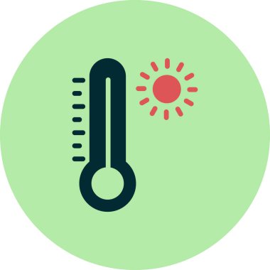 termometre düz biçim vektörü