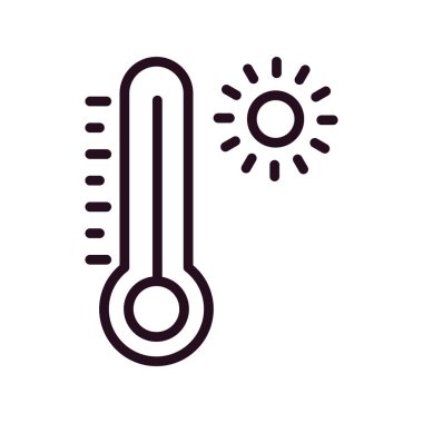 termometre düz biçim vektörü