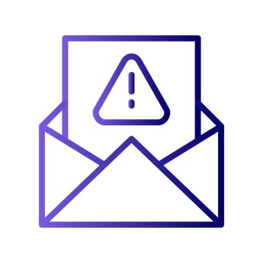 Çöp Posta Uyarı vektör simgesi