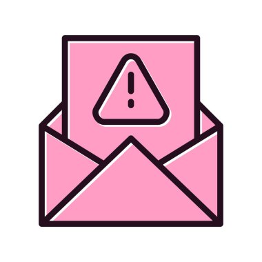 Çöp Posta Uyarı vektör simgesi