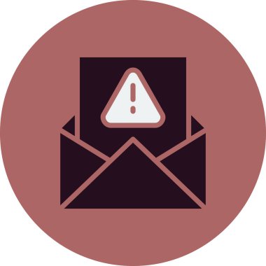 Çöp Posta Uyarı vektör simgesi