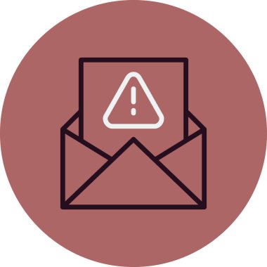 Çöp Posta Uyarı vektör simgesi