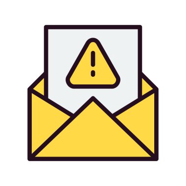 Çöp Posta Uyarı vektör simgesi