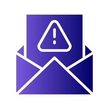 Çöp Posta Uyarı vektör simgesi