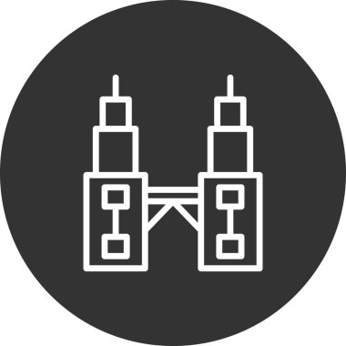 Petronas modern simgesinin vektör illüstrasyonu