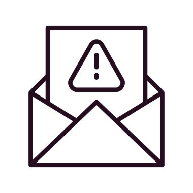 Çöp Posta Uyarı vektör simgesi