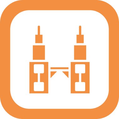 Petronas Kuleleri, basit biçimdeki eşsiz vektör illüstrasyon simgesi