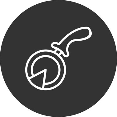 Pizza Kesicisi simgesi, vektör çizimi