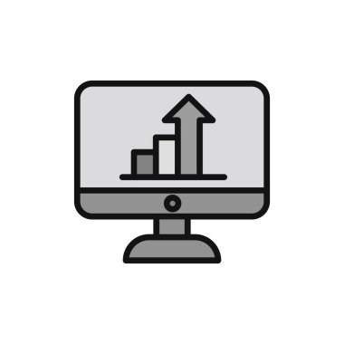 güzel bilgisayar simgesi vektör çizimi