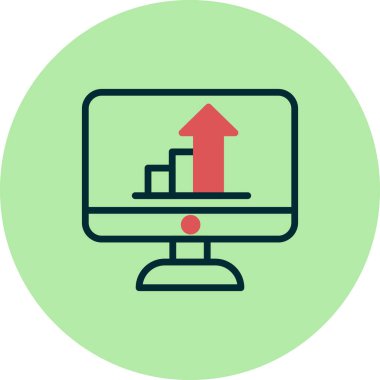 güzel bilgisayar simgesi vektör çizimi