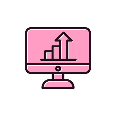 güzel bilgisayar simgesi vektör çizimi