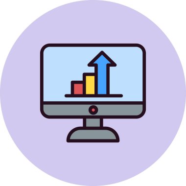 güzel bilgisayar simgesi vektör çizimi