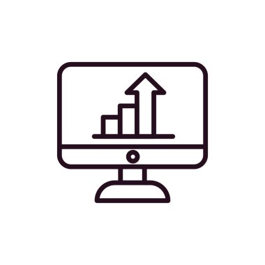 güzel bilgisayar simgesi vektör çizimi