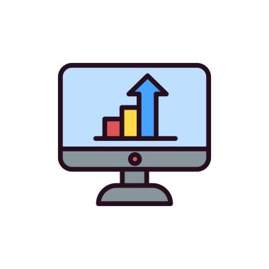 güzel bilgisayar simgesi vektör çizimi