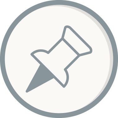 Pin simgesi, vektör illüstrasyonuna bas 