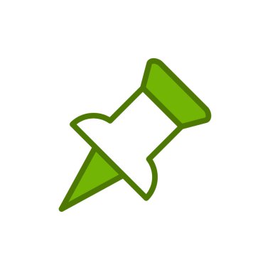 Pin simgesi, vektör illüstrasyonuna bas 