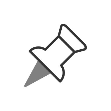 Pin simgesi, vektör illüstrasyonuna bas 