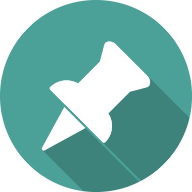 Pin simgesi, vektör illüstrasyonuna bas 