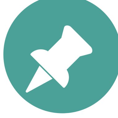 Pin simgesi, vektör illüstrasyonuna bas 