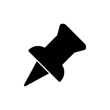 Pin simgesi, vektör illüstrasyonuna bas 