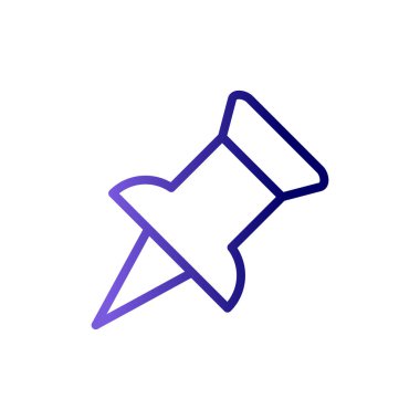 Pin simgesi, vektör illüstrasyonuna bas 