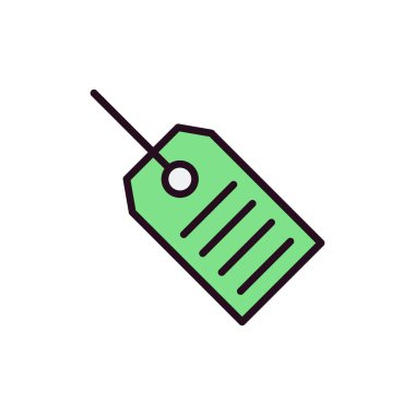  etiket satırı biçim vektör çizimi