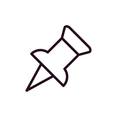 Pin simgesi, vektör illüstrasyonuna bas 