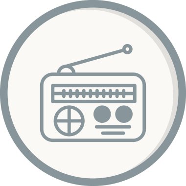 radyo web simgesi vektör illüstrasyonu