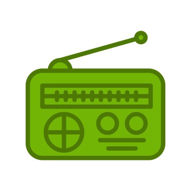 radyo web simgesi vektör illüstrasyonu