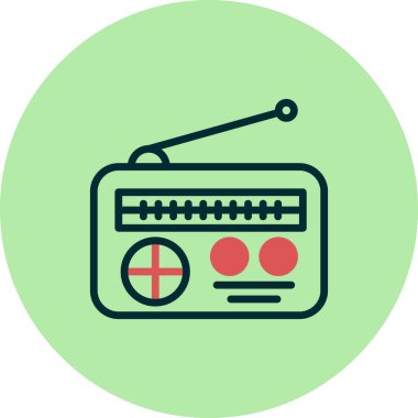 radyo web simgesi vektör illüstrasyonu