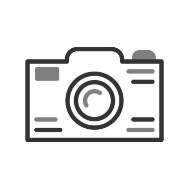 Kamera simgesinin vektör illüstrasyonu 