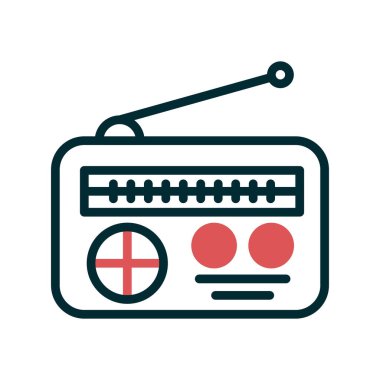 radyo web simgesi vektör illüstrasyonu