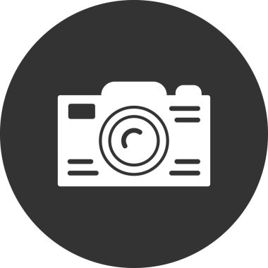 Kamera simgesinin vektör illüstrasyonu 