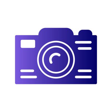 Kamera simgesinin vektör illüstrasyonu 