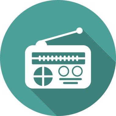 radyo web simgesi vektör illüstrasyonu