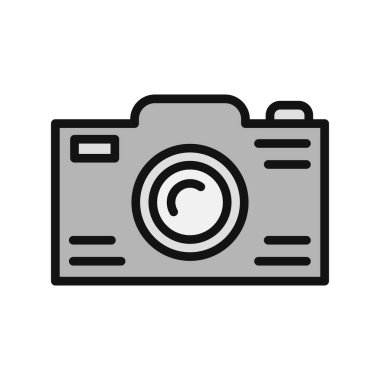 Kamera simgesinin vektör illüstrasyonu 