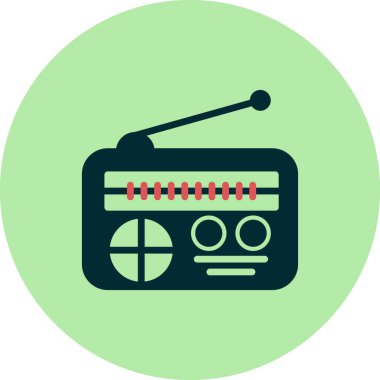 radyo web simgesi vektör illüstrasyonu
