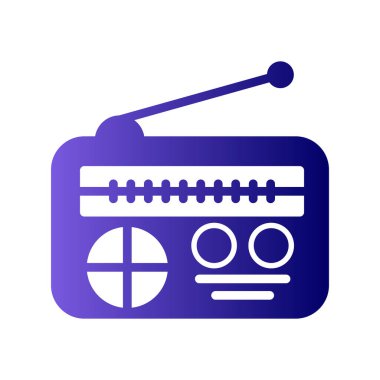 radyo web simgesi vektör illüstrasyonu