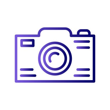 Kamera simgesinin vektör illüstrasyonu 