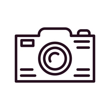 Kamera simgesinin vektör illüstrasyonu 