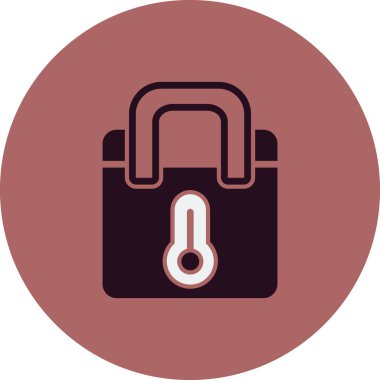 Thermo Bag vektör çizgisi simgesi, özet konsept çizimi 