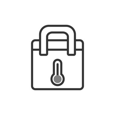 Thermo Bag vektör çizgisi simgesi, özet konsept çizimi 