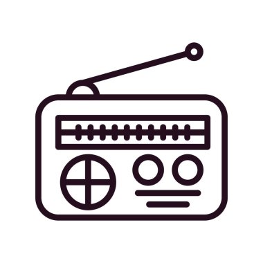 radyo web simgesi vektör illüstrasyonu