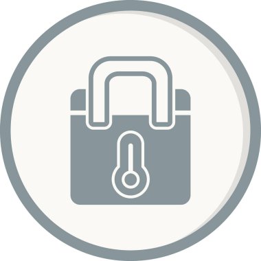 Thermo Bag vektör çizgisi simgesi, özet konsept çizimi 