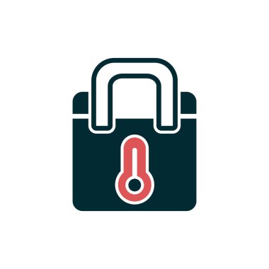 Thermo Bag vektör çizgisi simgesi, özet konsept çizimi 