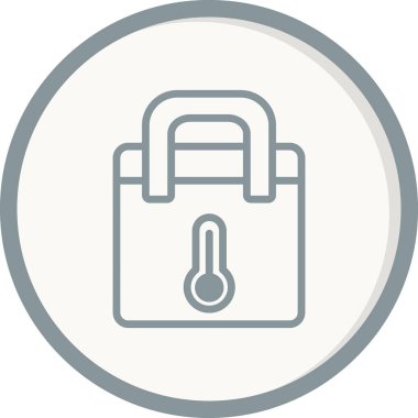 Thermo Bag vektör çizgisi simgesi, özet konsept çizimi 