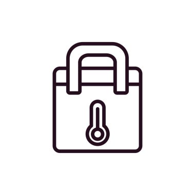 Thermo Bag vektör çizgisi simgesi, özet konsept çizimi 