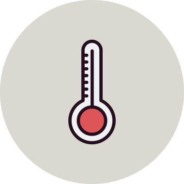 Termometre simgesinin vektör gösterimi 