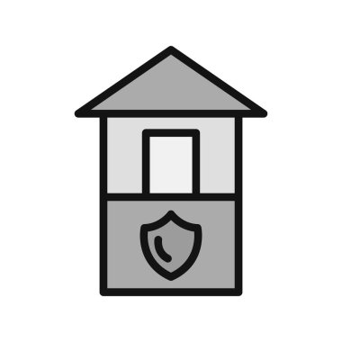ev güvenliği simgesi vektör illüstrasyonu 